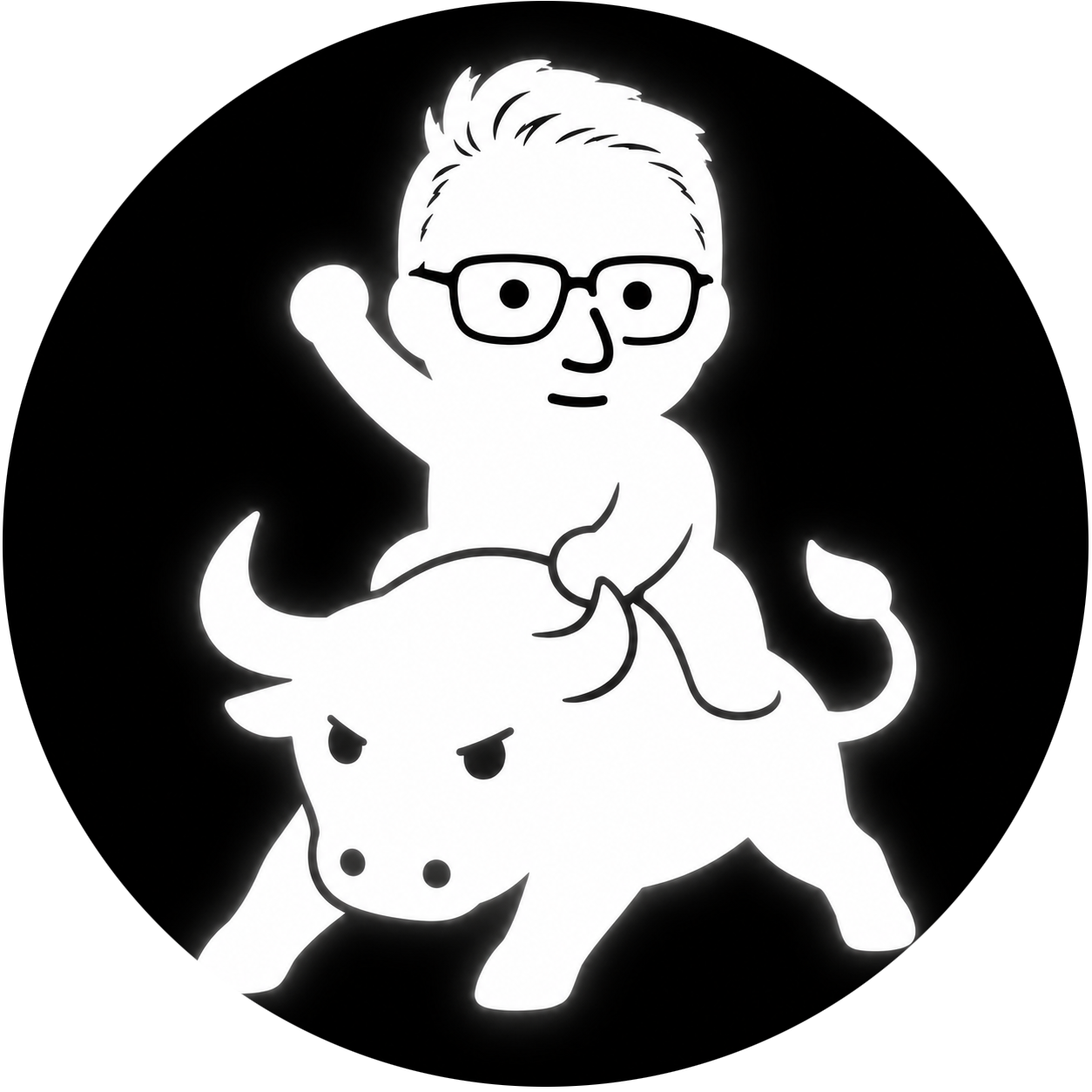 Levilet riding the bull